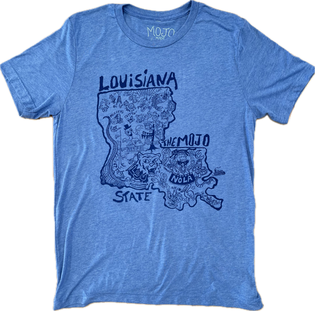 Louisiana Map Tee