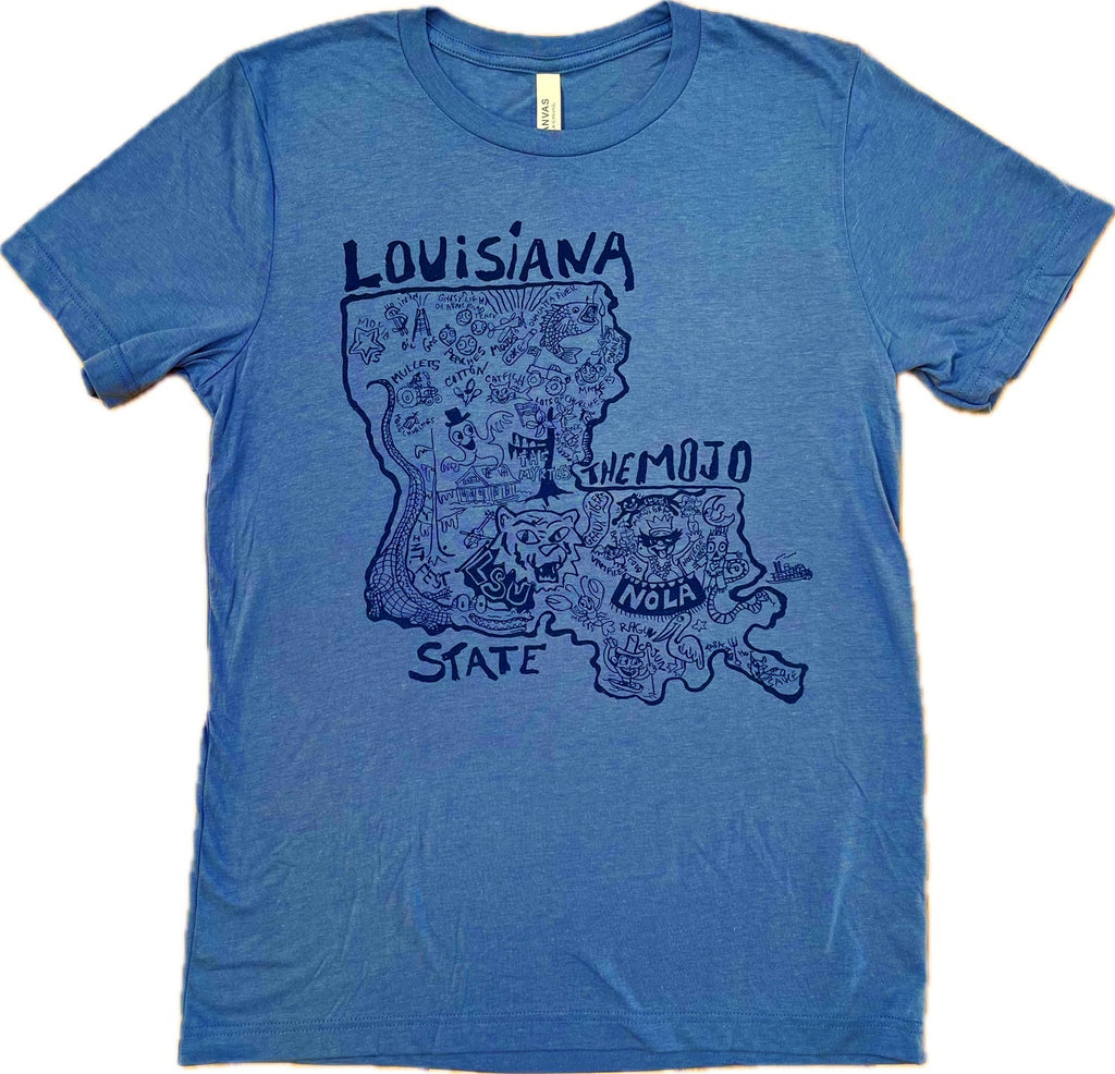 Louisiana Map Tee