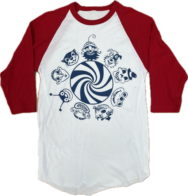Swirling Faces Baseball tee